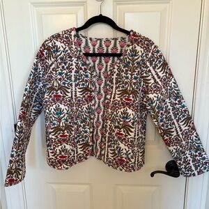 Floral Patterned Quilted Jacket